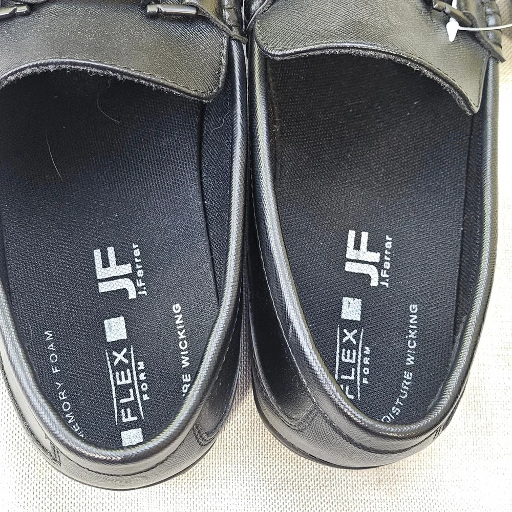 J. Ferrar Balter Loafers Mens 9.5 Black Flex Form Memory Foam Slip On Driver NEW